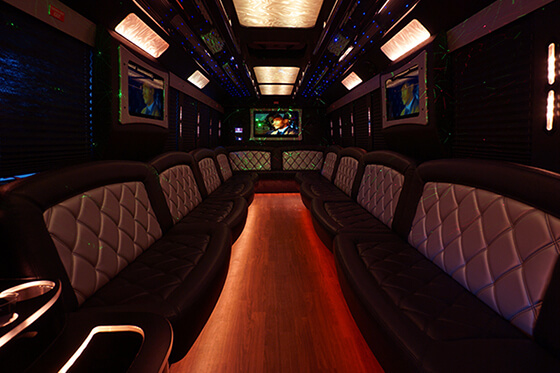 fancy limo bus